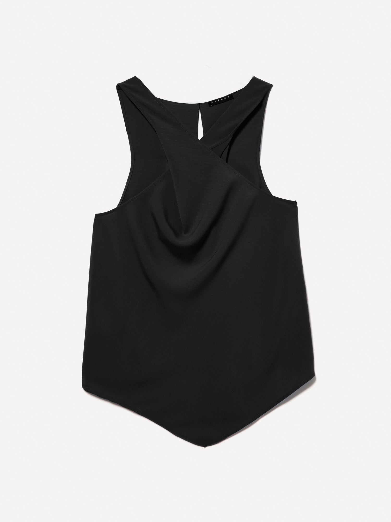Top con scollo twisted da donna nero | Sisley Outlet