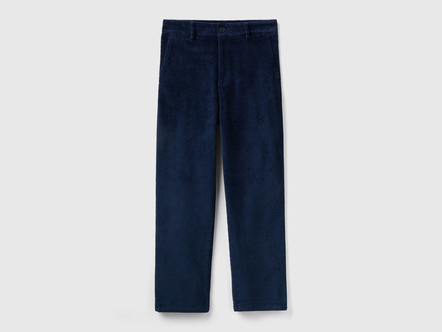 Pantaloni morbidi in velluto a coste da donna blu scuro | Benetton Outlet