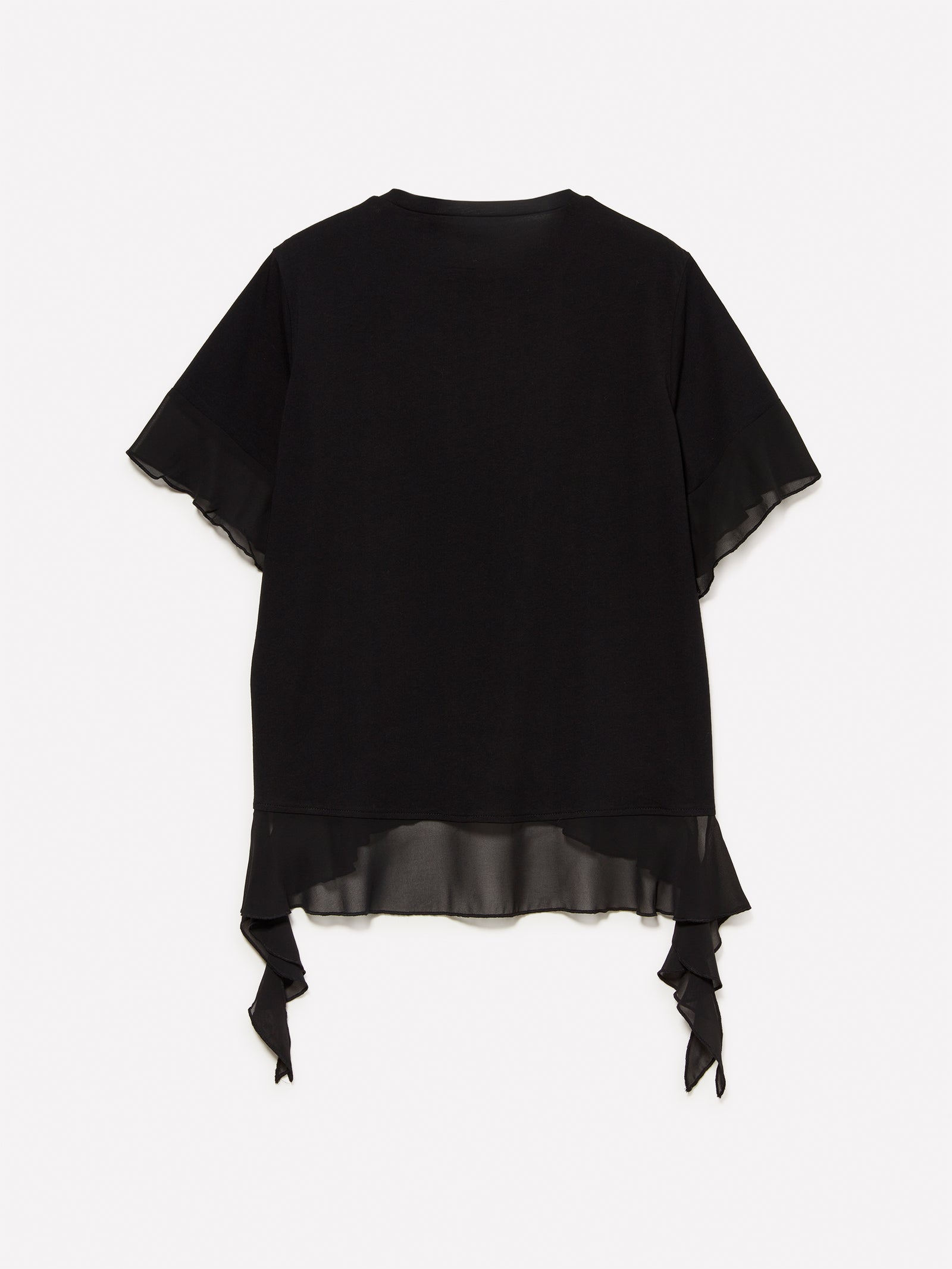T-shirt con rouches da donna nero 2 | Sisley Outlet