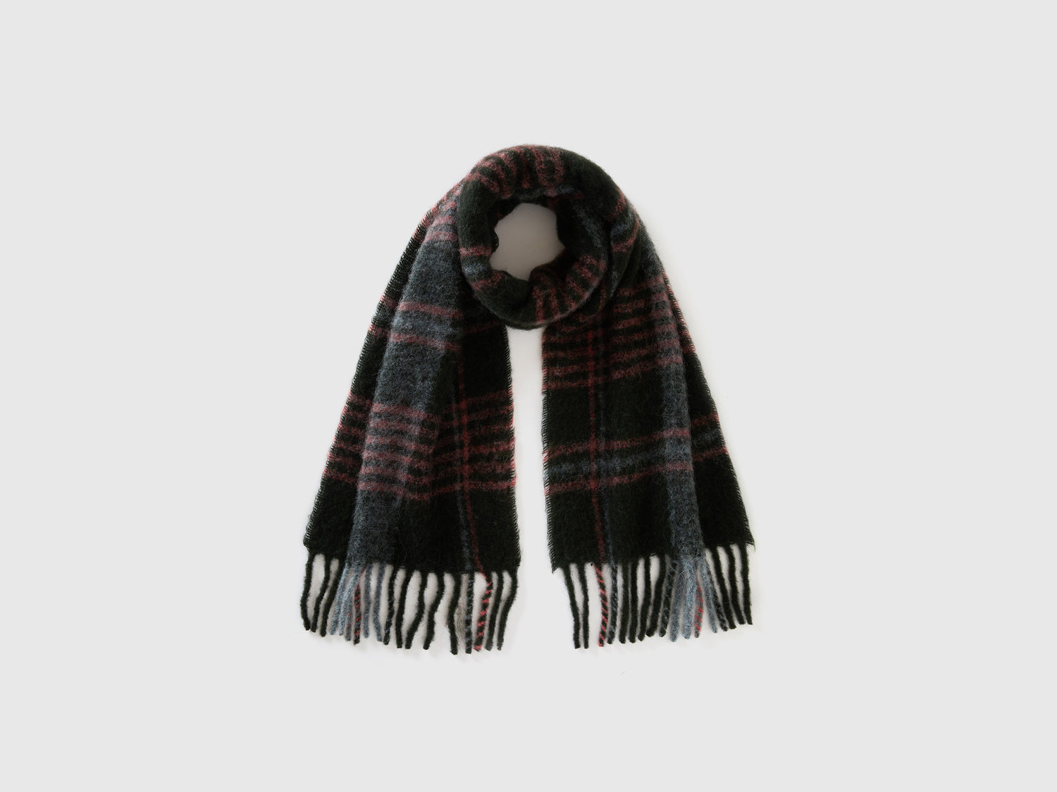 Sciarpa scozzese in misto lana e alpaca da donna multi-color | Benetton Outlet
