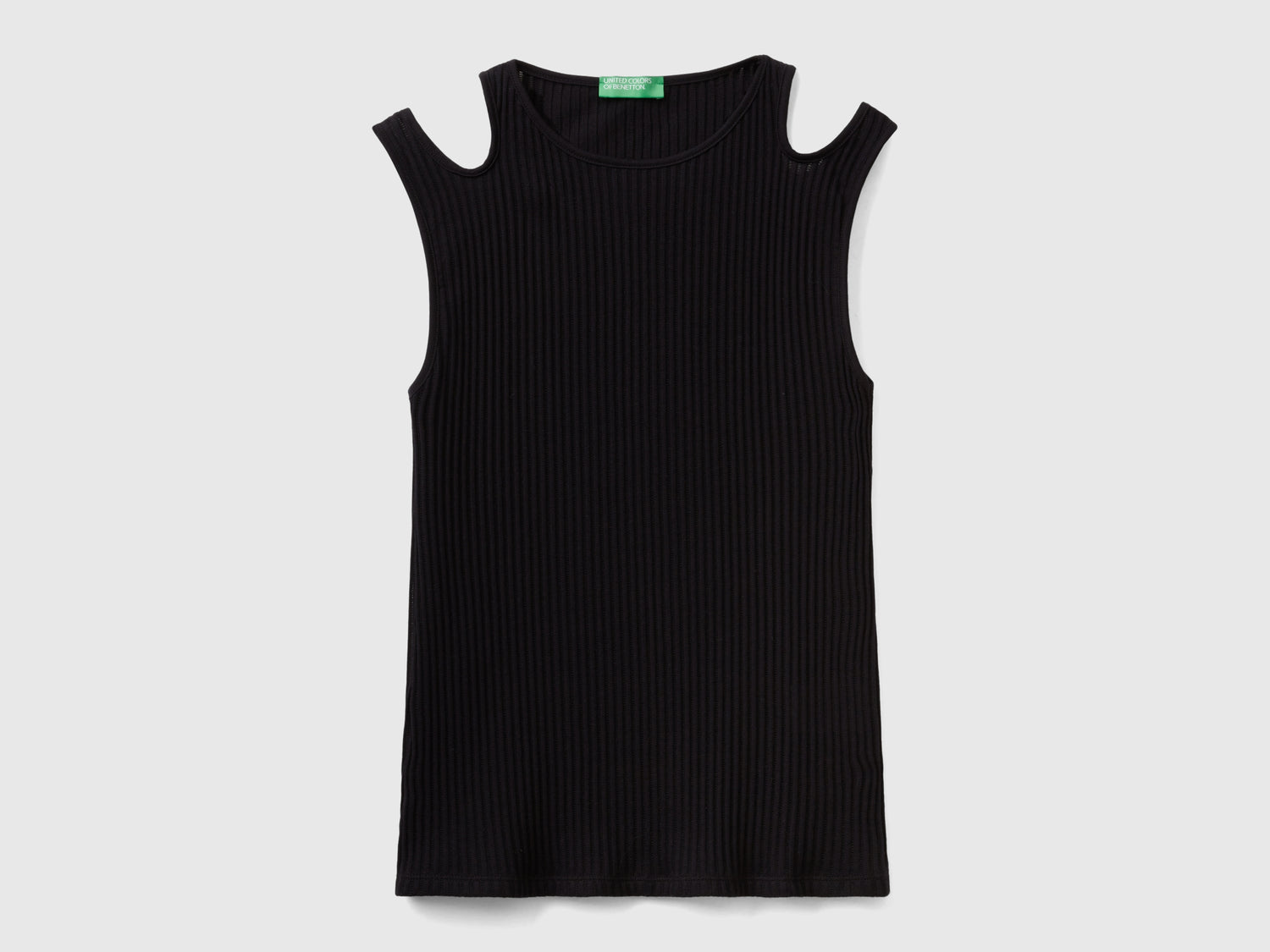 Canotta cut out slim fit da donna nero | Benetton Outlet