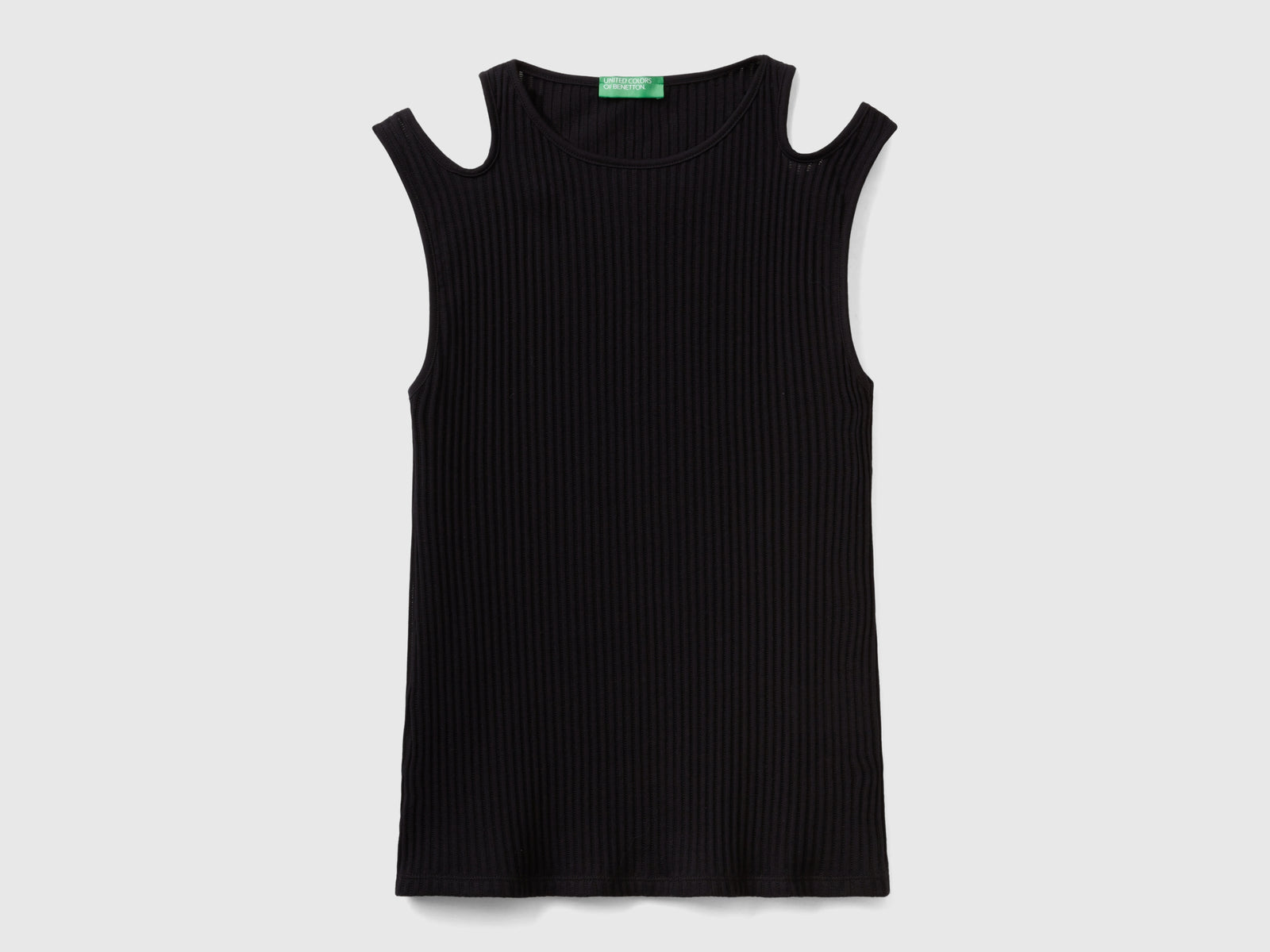 Canotta cut out slim fit da donna nero | Benetton Outlet