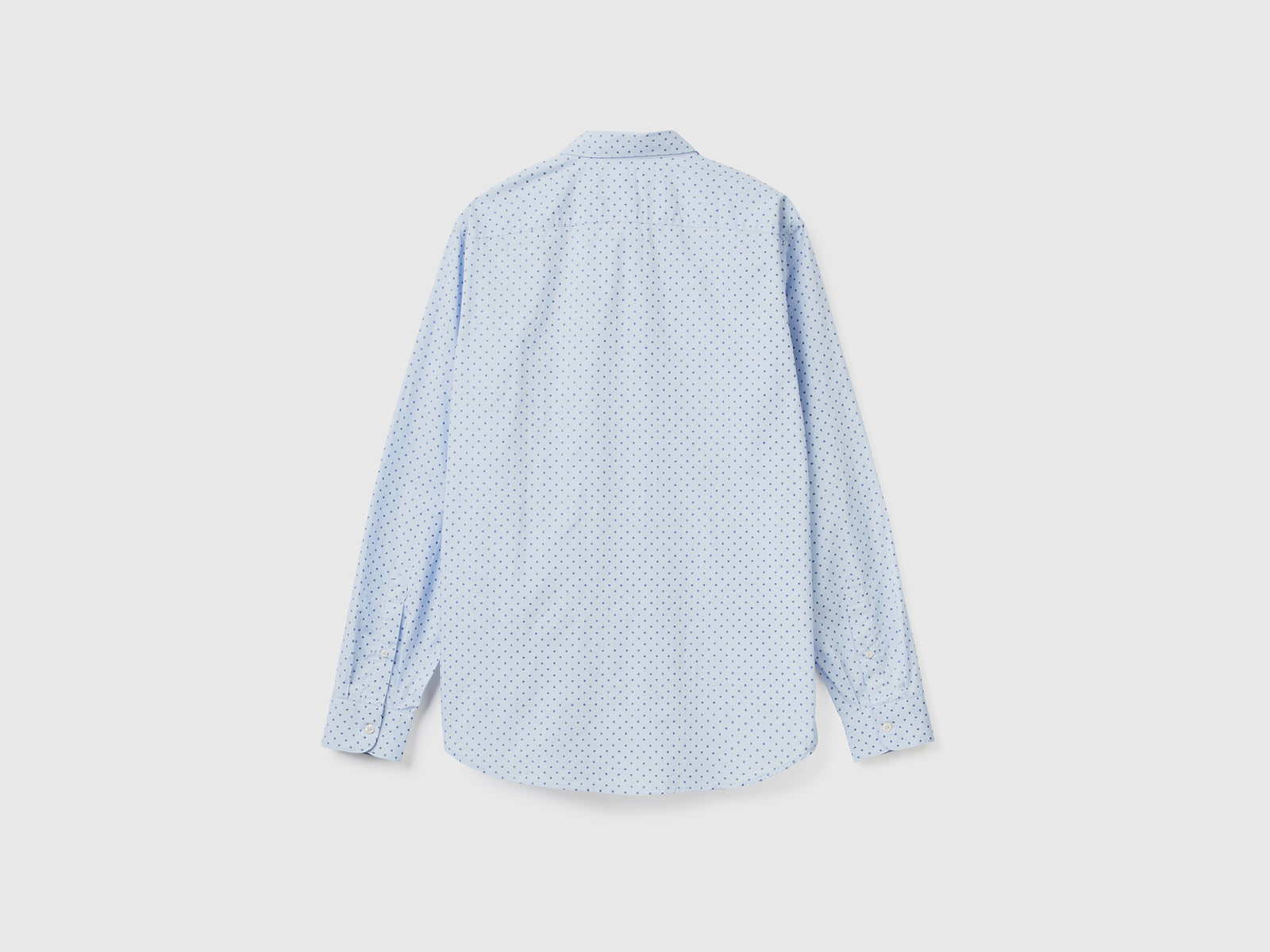 Camicia slim fit stampa fantasia da uomo azzurro 2 | Benetton Outlet