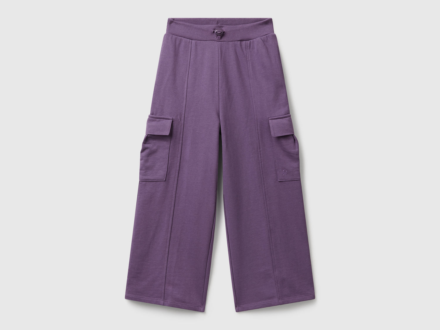 Pantaloni cargo wide fit da bambina viola | Benetton Outlet