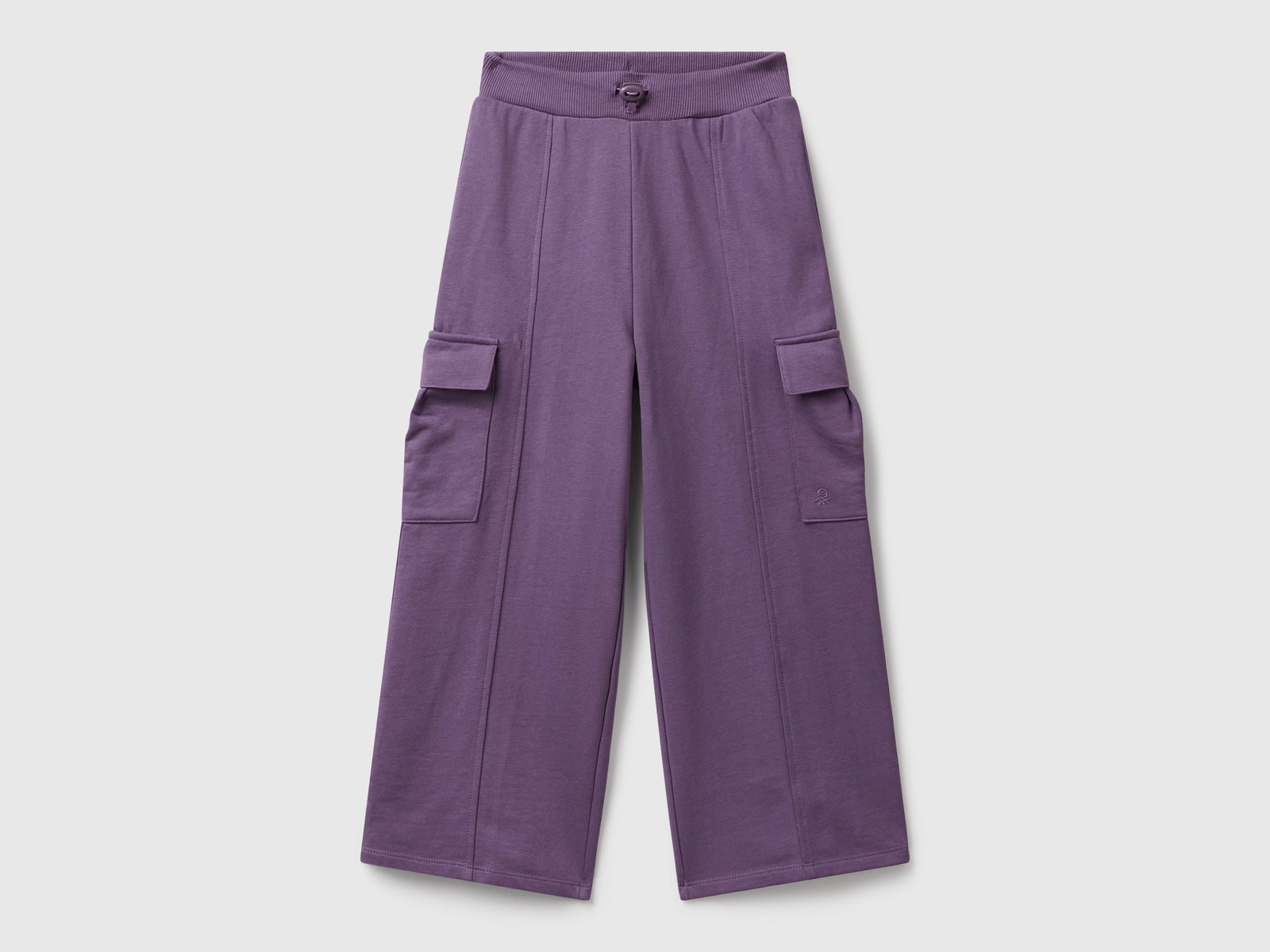 Pantaloni cargo wide fit da bambina viola | Benetton Outlet
