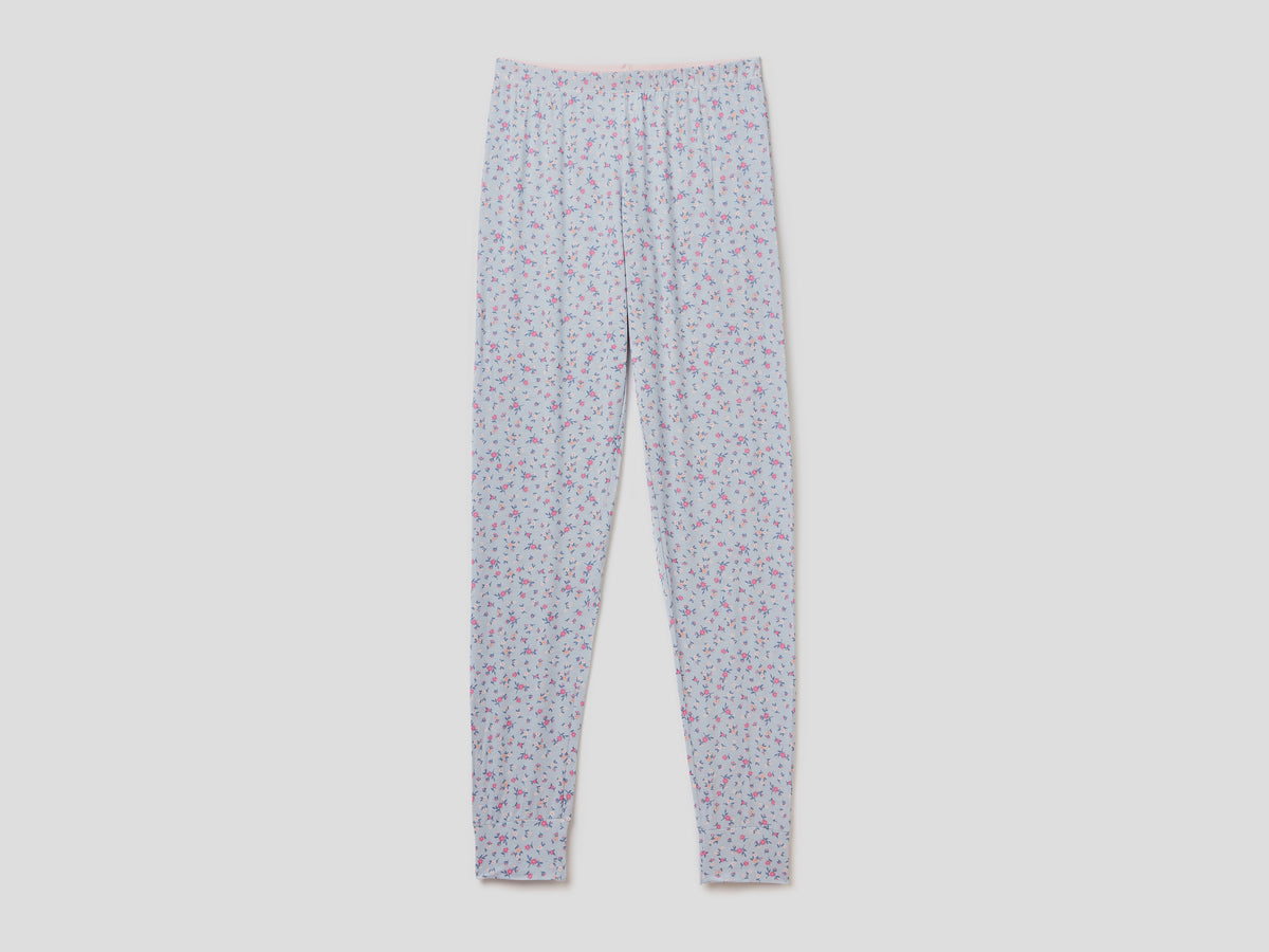 Pantaloni fluidi a fiori