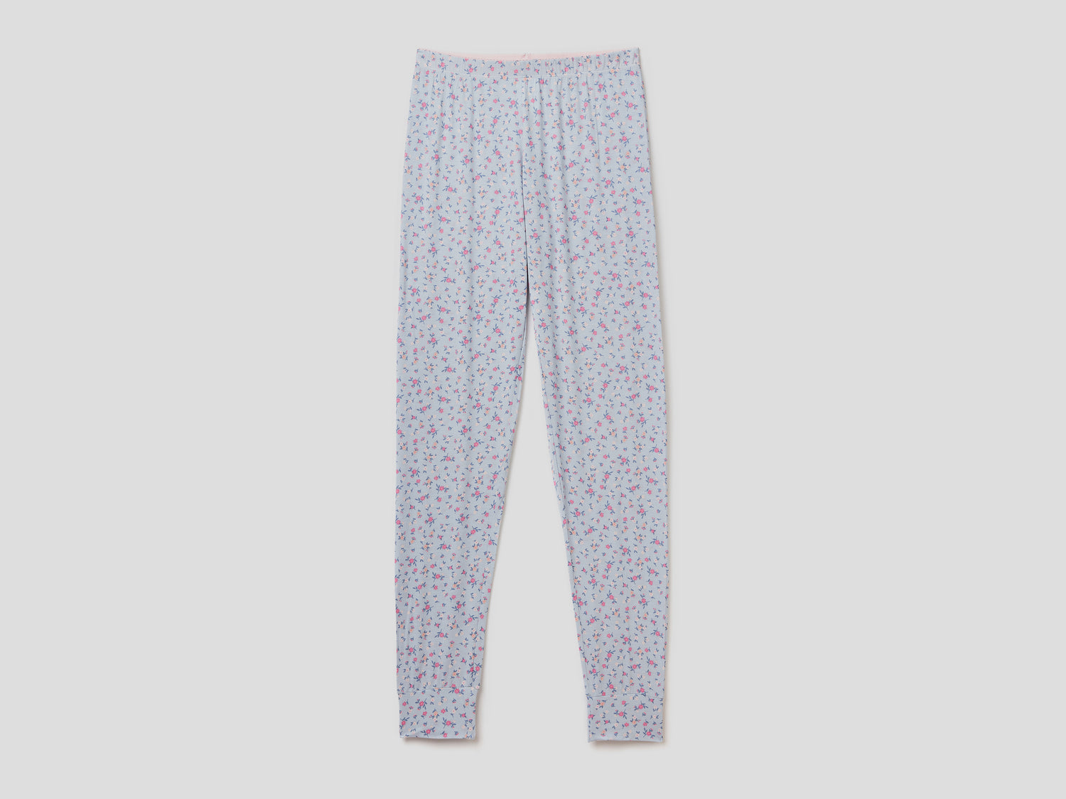 Pantaloni fluidi a fiori da donna grigio chiaro | Benetton Outlet