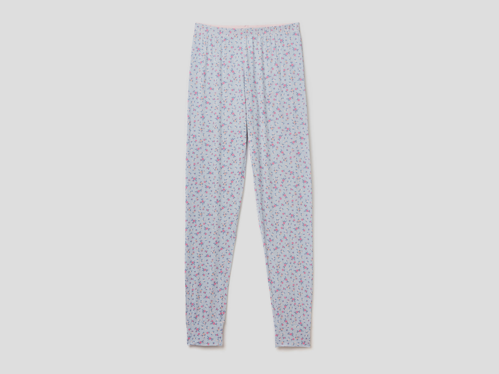 Pantaloni fluidi a fiori da donna grigio chiaro | Benetton Outlet