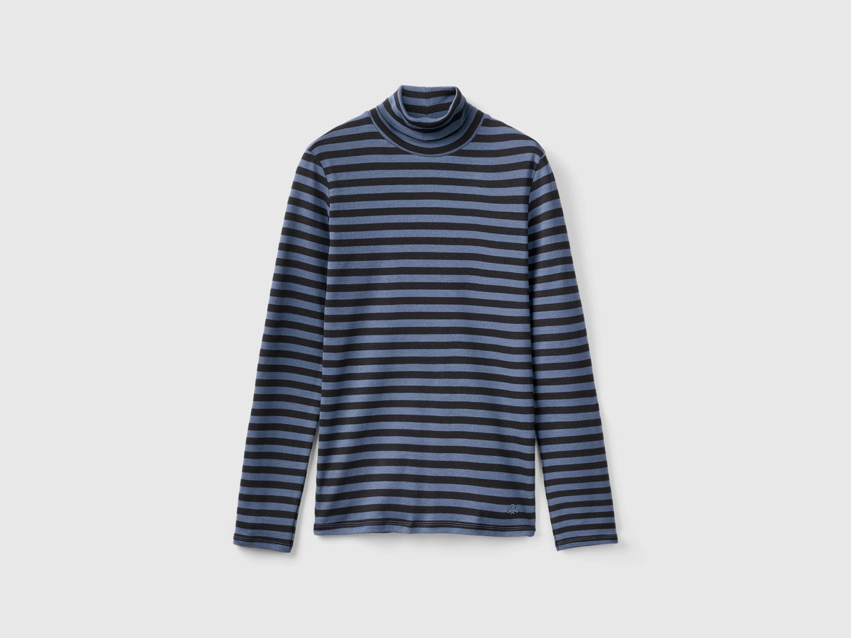 T-shirt lupetto a righe