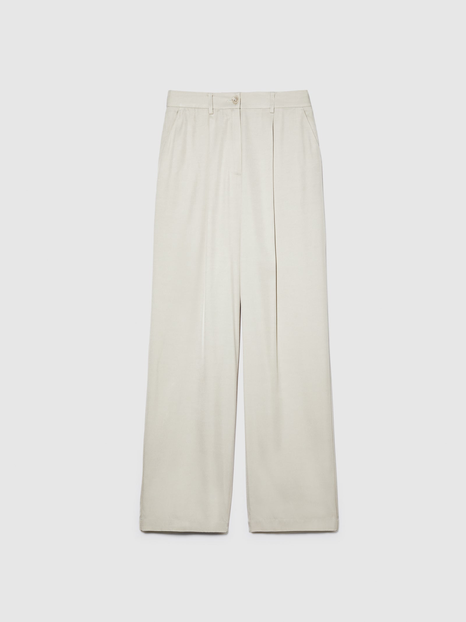 Pantaloni flare fit a vita bassa da donna beige | Sisley Outlet
