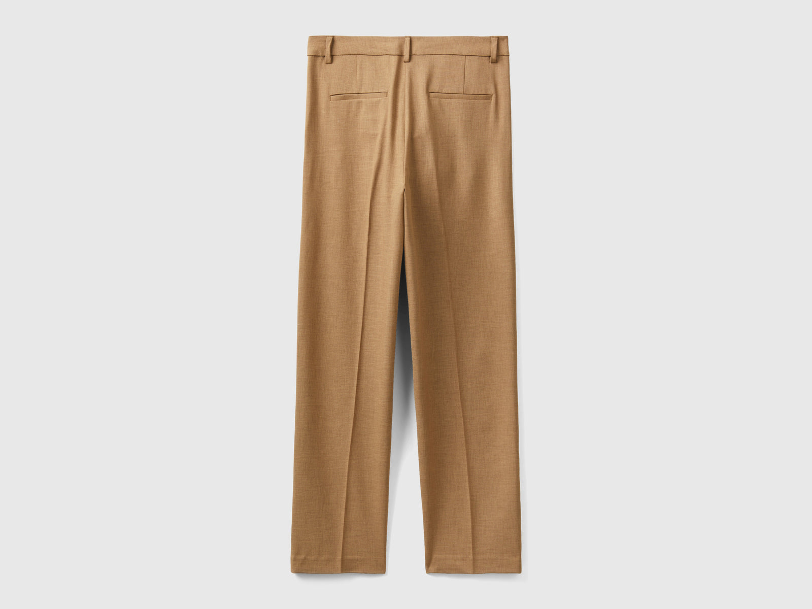 Pantaloni fluidi regular fit da donna cammello 2 | Benetton Outlet