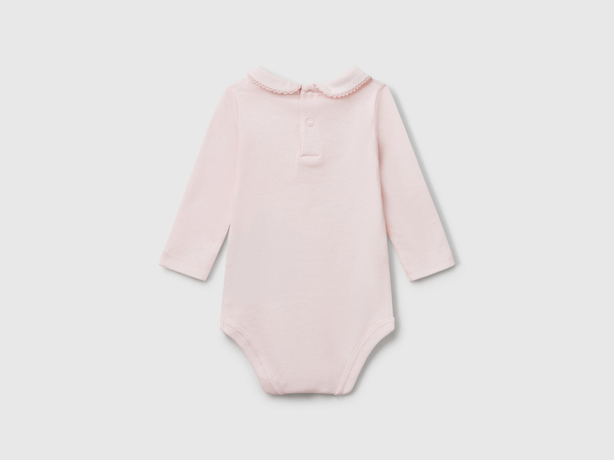 Body con colletto in cotone