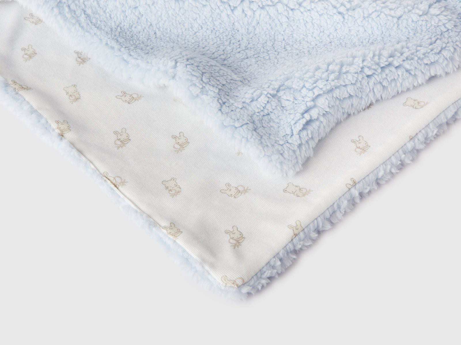 Coperta effetto orsetto da neonato celeste 3 | Benetton Outlet