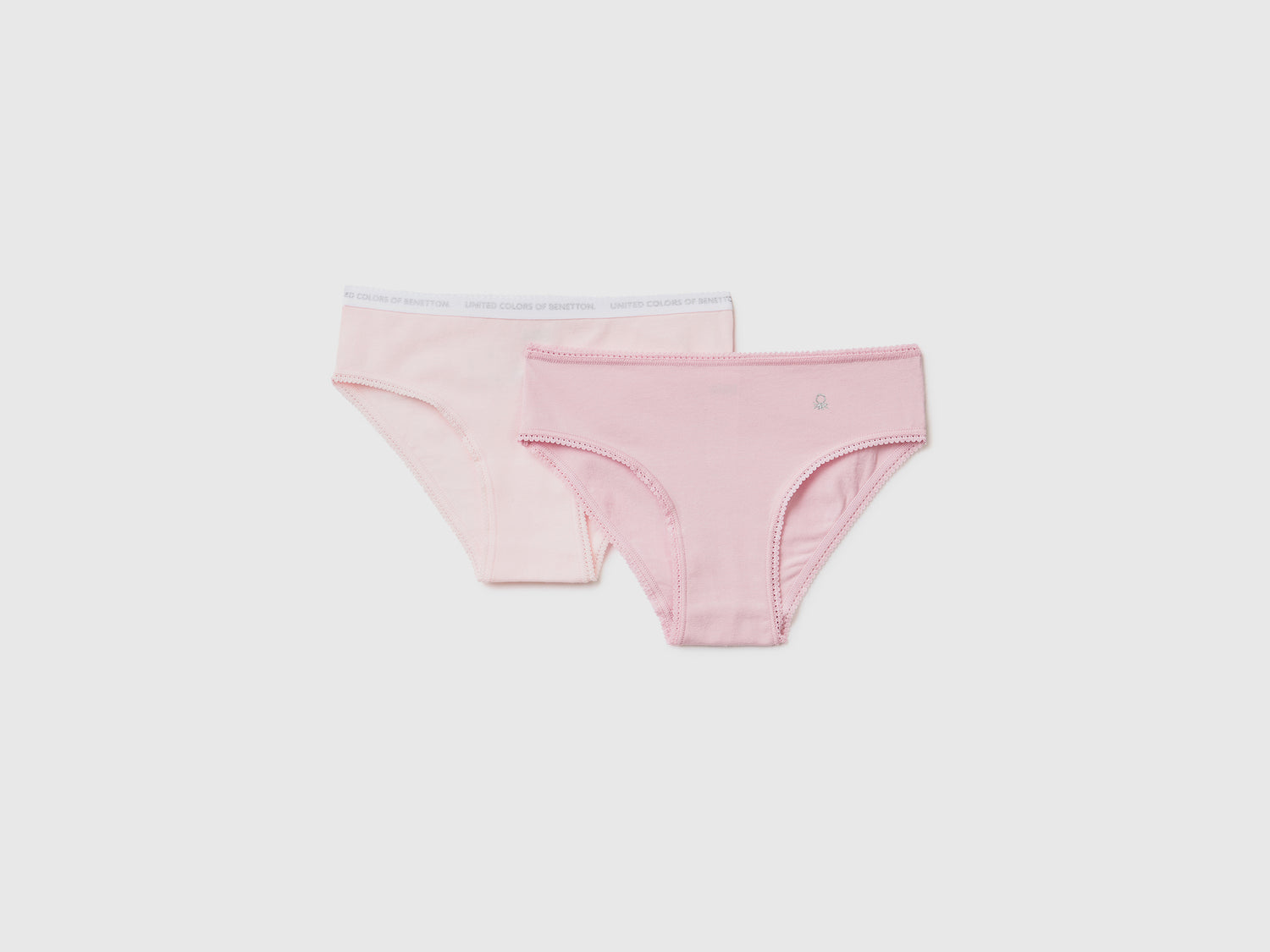 Due slip in cotone stretch da bambina multi-color | Benetton Outlet