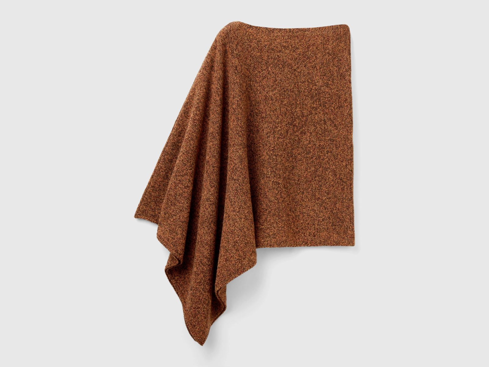 Mantella in pura lana Shetland da donna marrone 2 | Benetton Outlet
