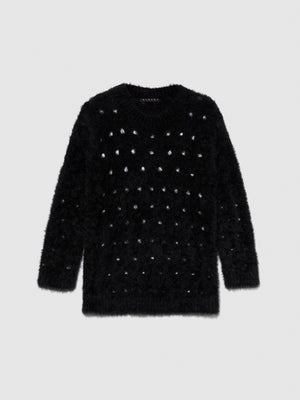 Maglia fluffy traforata