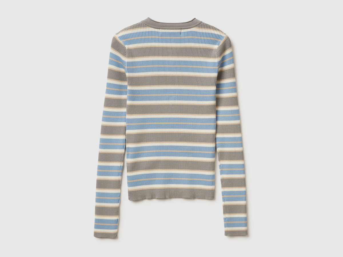 Maglia serafino a righe