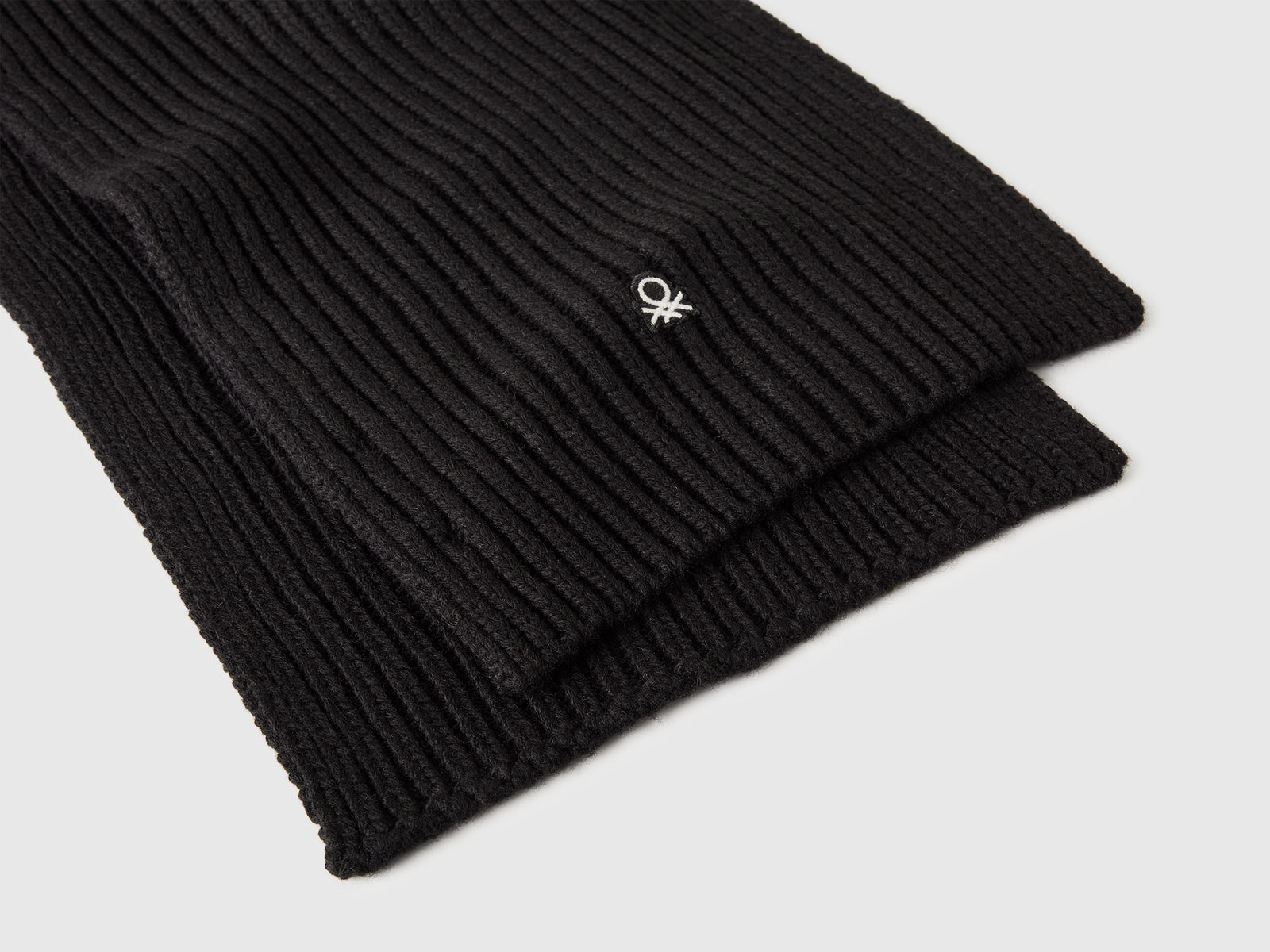 Sciarpa in misto lana da uomo nero 2 | Benetton Outlet