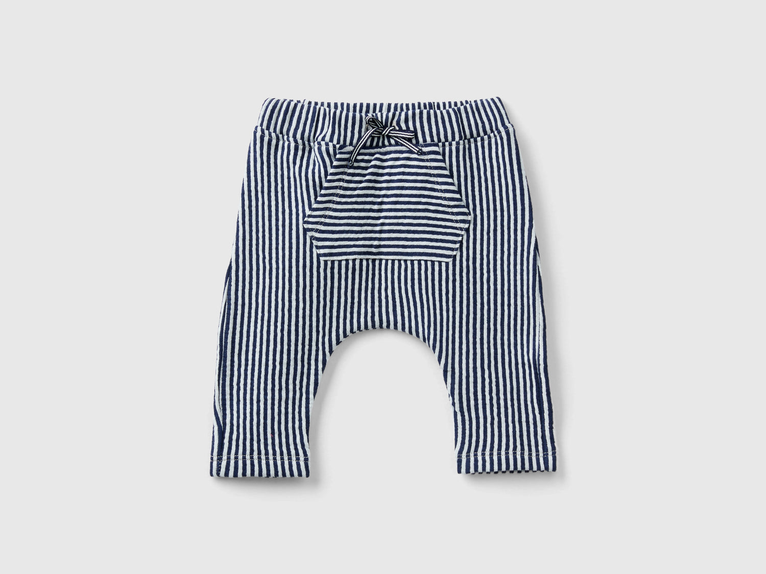Pantaloni a righe con tasca da neonato blu scuro | Benetton Outlet