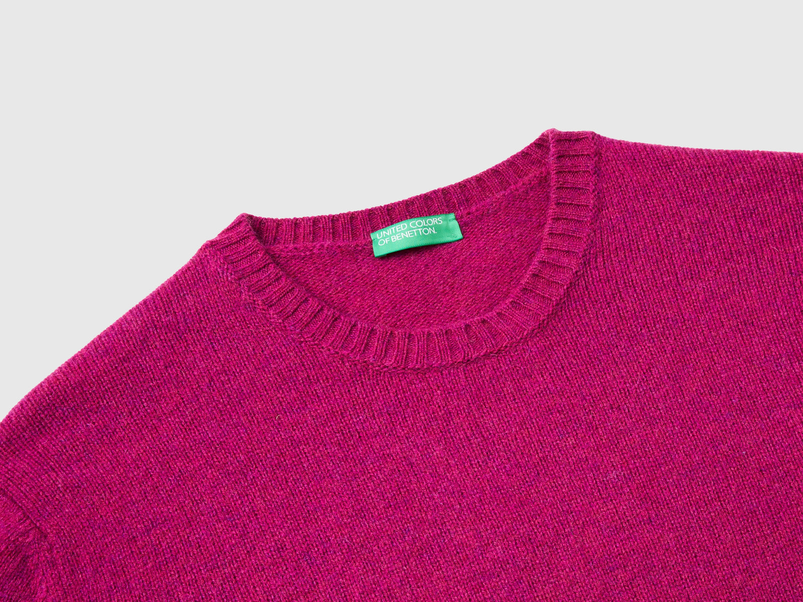 Maglia in lana Shetland da uomo fucsia 3 | Benetton Outlet