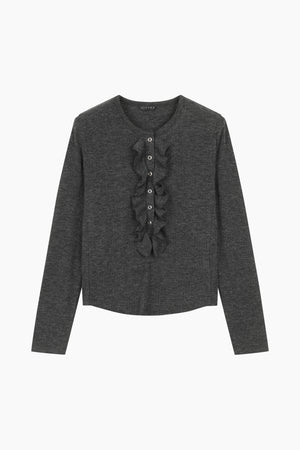 Cardigan con rouches