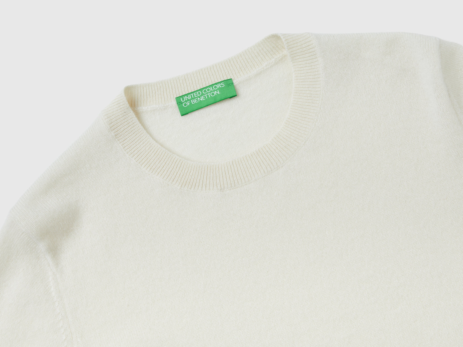 Maglioncino in puro cashmere da donna bianco panna 3 | Benetton Outlet