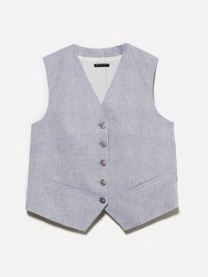 Gilet in misto lino