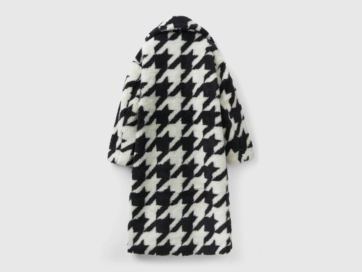 Cappotto teddy pied de poule