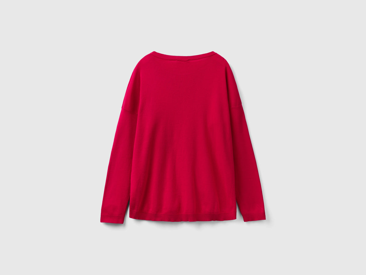 Maglia in cotone con scollo rotondo