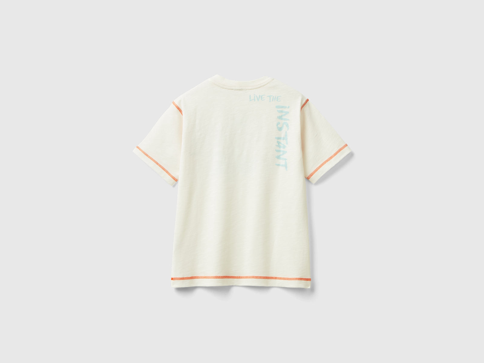 Maglietta con stampa fotografica da bambino bianco panna 2 | Benetton Outlet
