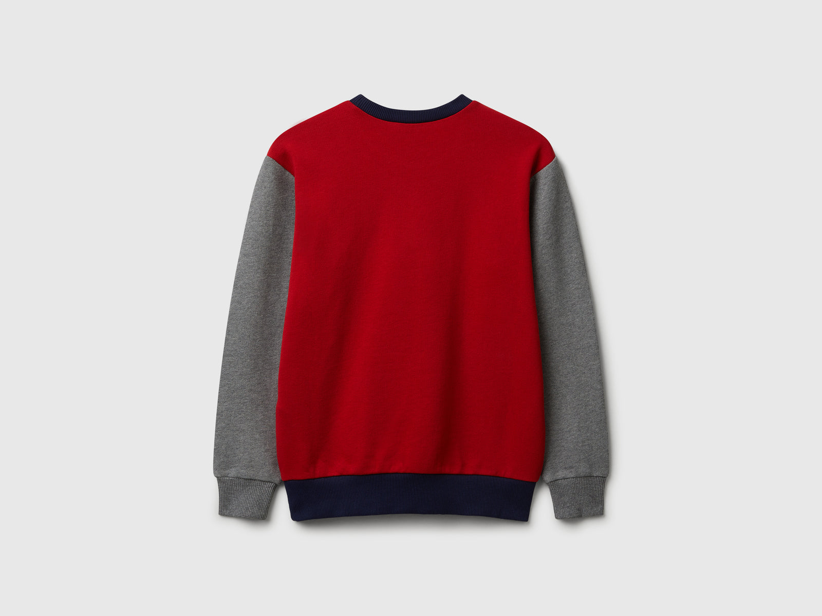 Felpa con logo in cotone da bambino rosso 2 | Benetton Outlet