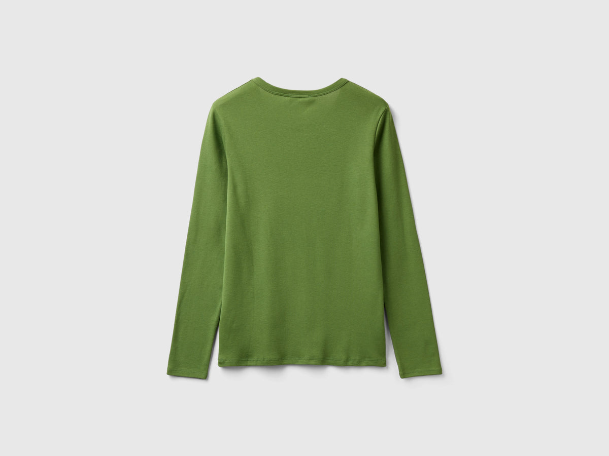 T-shirt a manica lunga 100% cotone