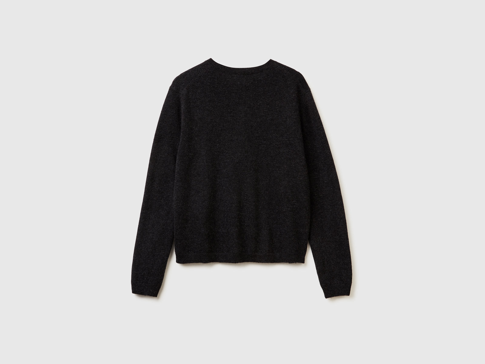 Cardigan antracite in pura lana Merino da donna grigio scuro 2 | Benetton Outlet