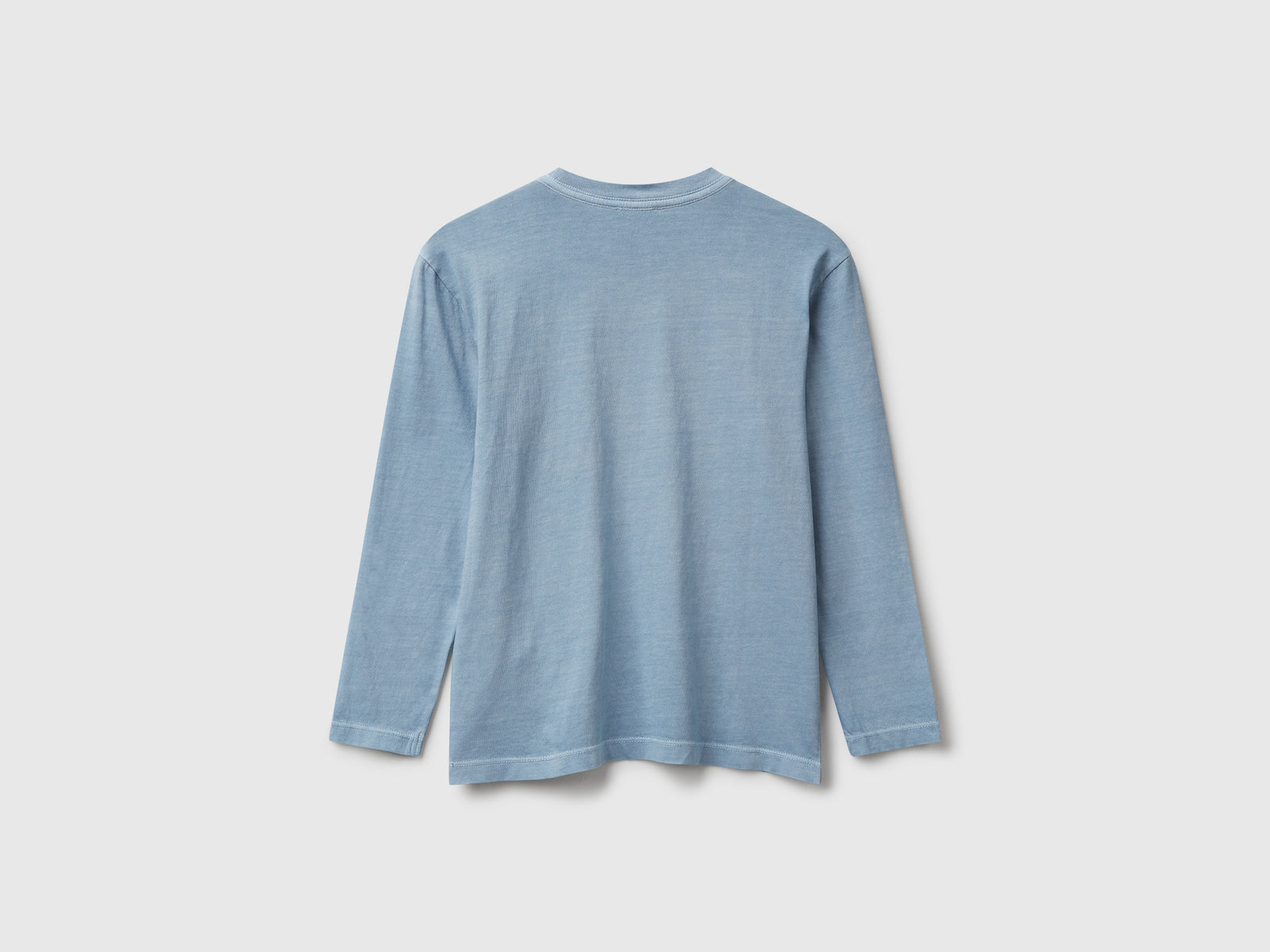 T-shirt con stampa slogan da bambino celeste 2 | Benetton Outlet