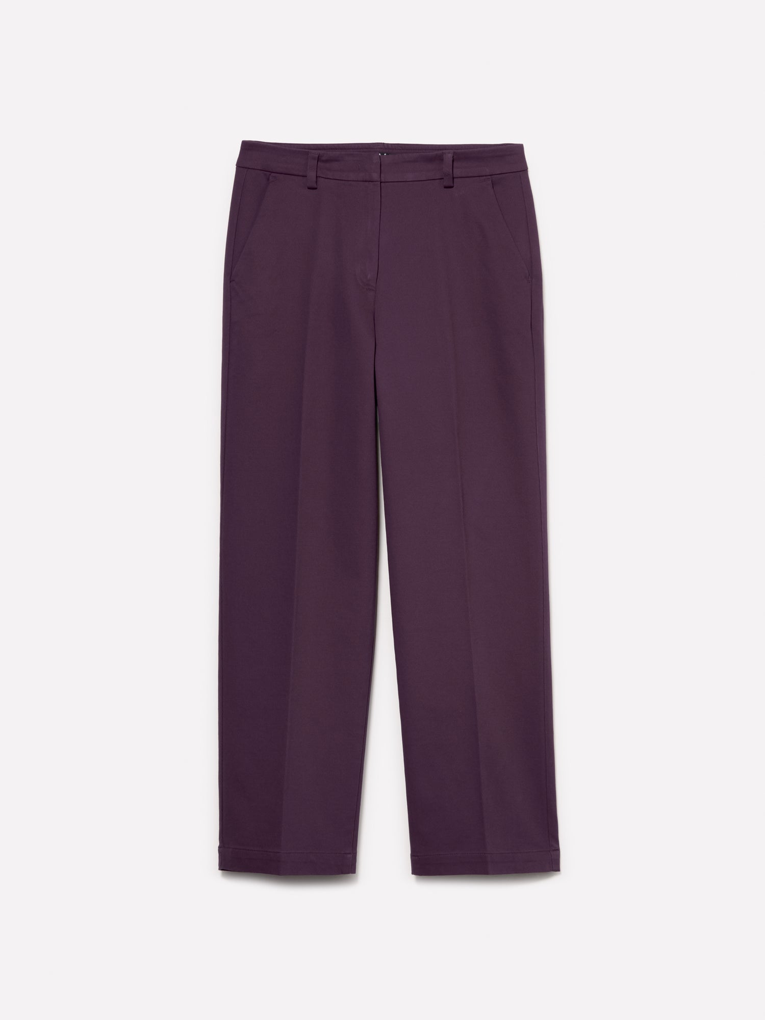 Pantaloni a vita alta da donna prugna | Sisley Outlet