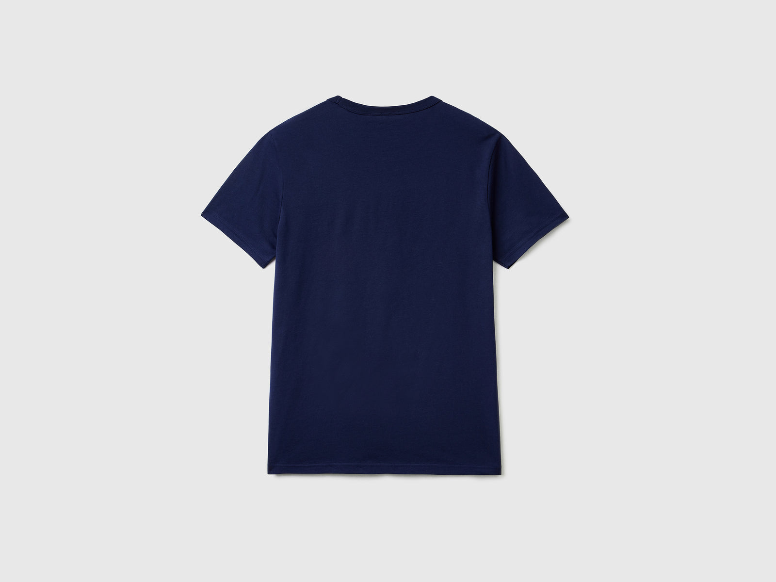 T-shirt in cotone  con stampa logo da uomo blu 2 | Benetton Outlet