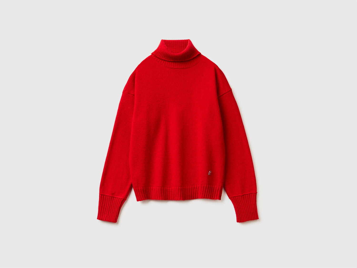 Dolcevita in misto lana da bambina rosso | Benetton Outlet