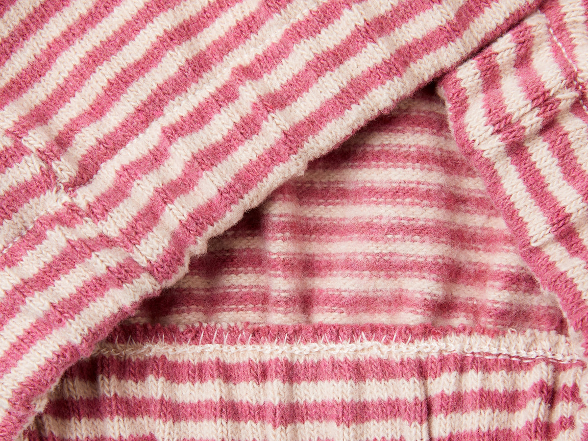 Felpa a righe in misto cotone riciclato