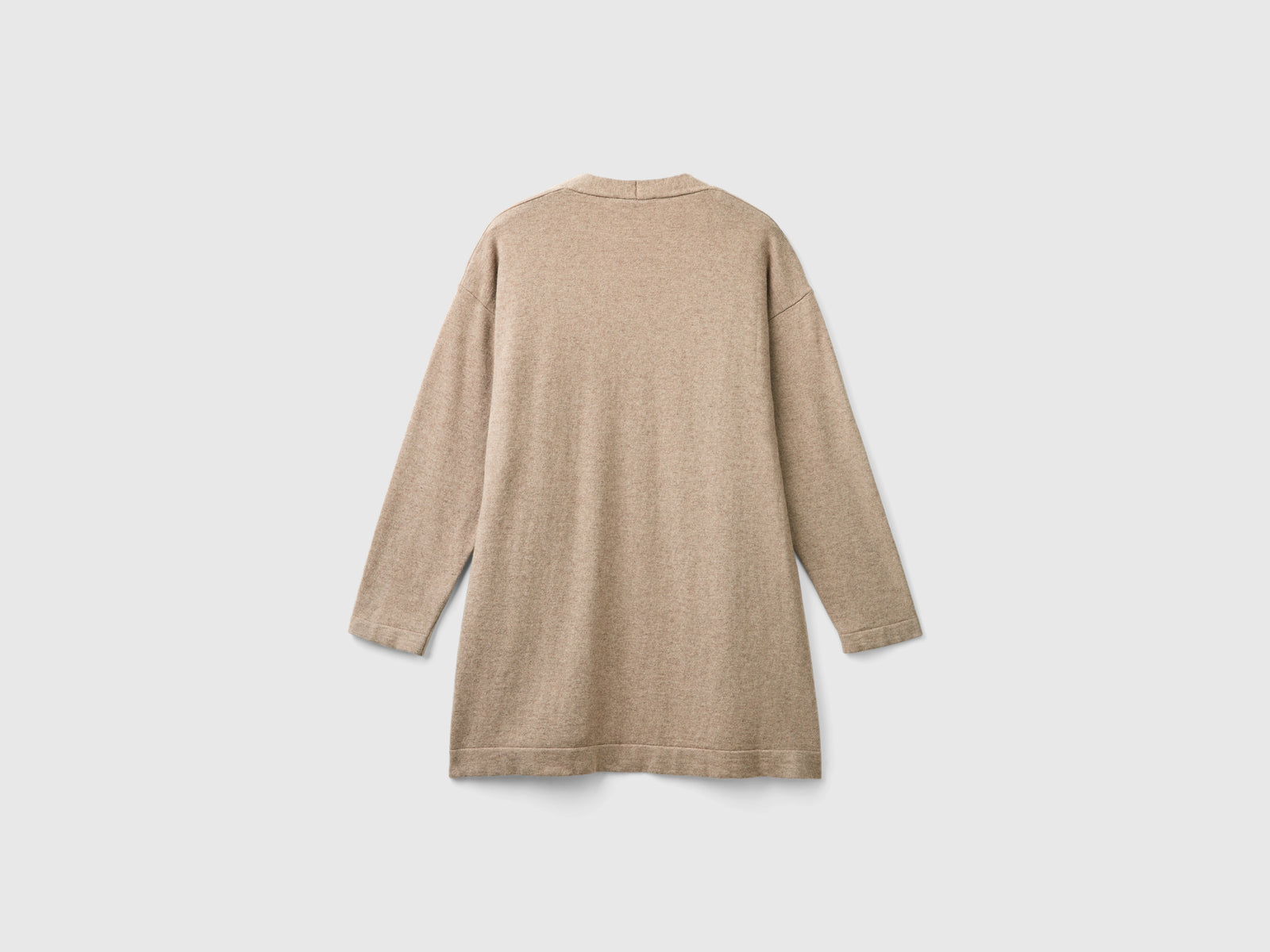 Cardigan mélange aperto in misto lana e cashmere da donna marrone 2 | Benetton Outlet