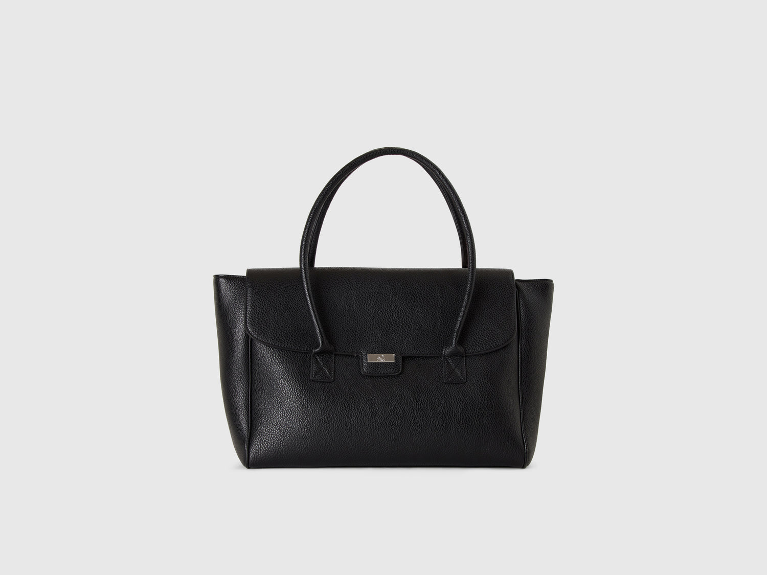 Tote Bag in tessuto spalmato da donna nero | Benetton Outlet