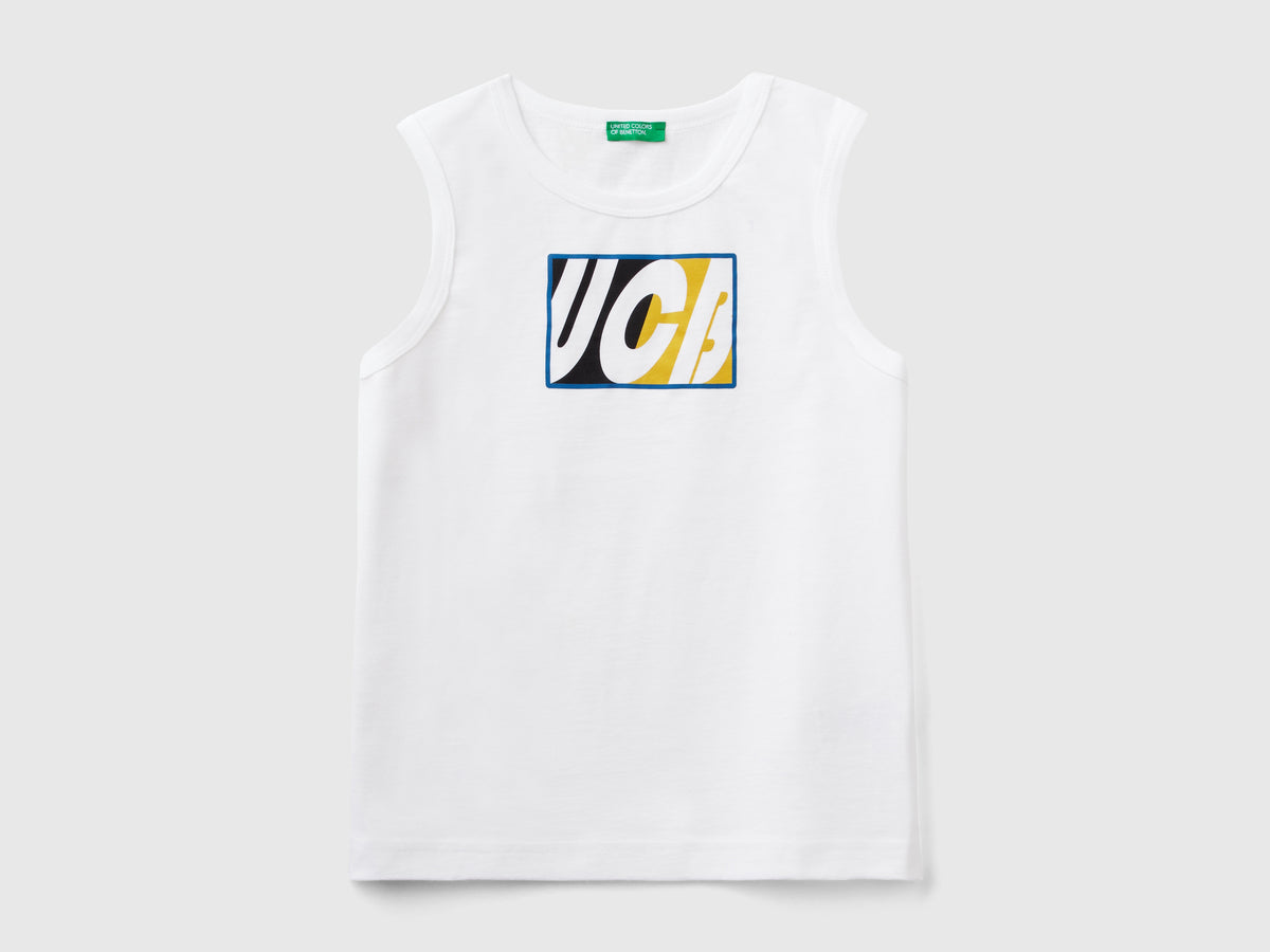Canotta 100% cotone bio con logo