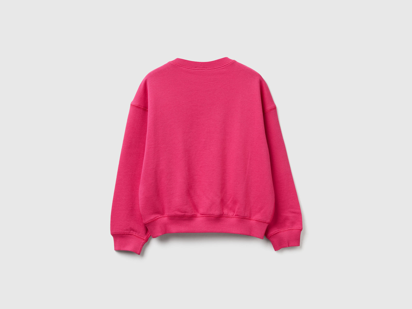 Felpa con paillettes da bambina fucsia 2 | Benetton Outlet