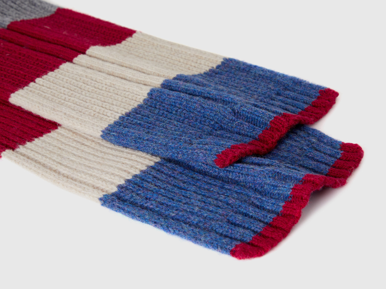 Sciarpa a righe in pura lana Shetland da uomo multi-color 2 | Benetton Outlet