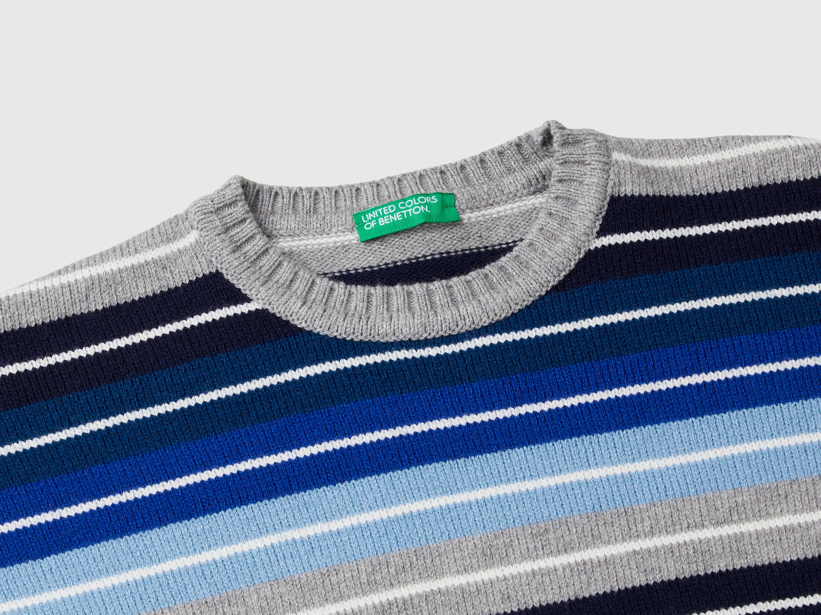 Maglia a righe in misto cotone e lana da bambino multi-color 3 | Benetton Outlet
