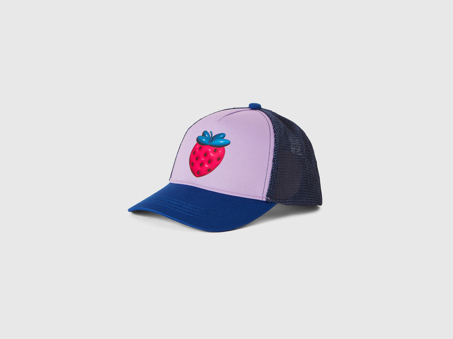 Cappello baseball in cotone e rete da bimbo lilla | Benetton Outlet