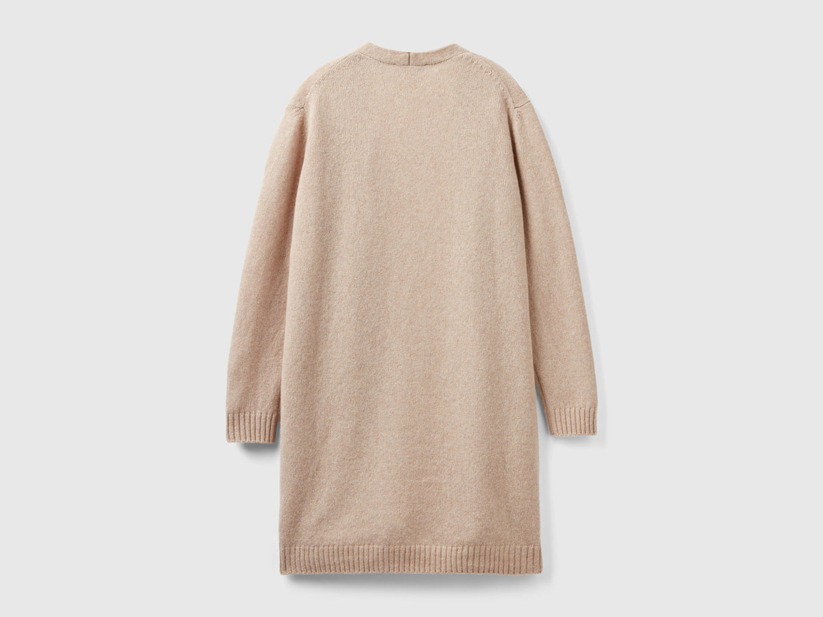 Cardigan lungo in pura lana Shetland