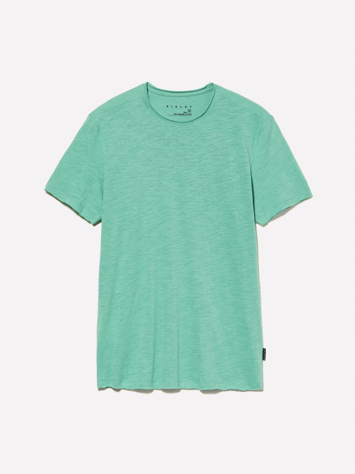 T-shirt con taglio vivo da uomo verde chiaro | Sisley Outlet