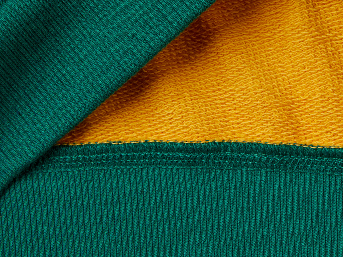 Felpa con zip in puro cotone