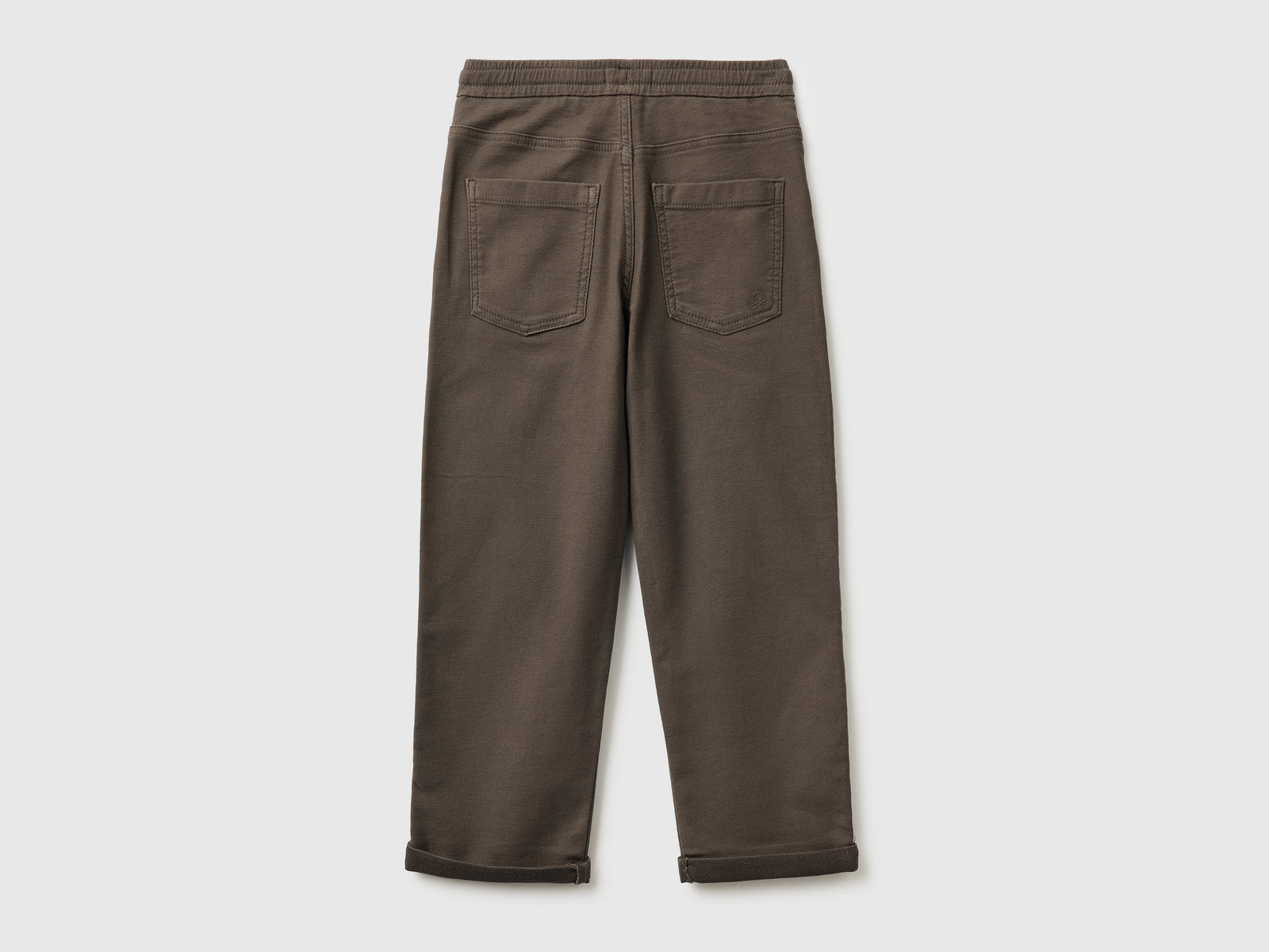 Joggers in misto cotone con coulisse da bambino marrone 2 | Benetton Outlet