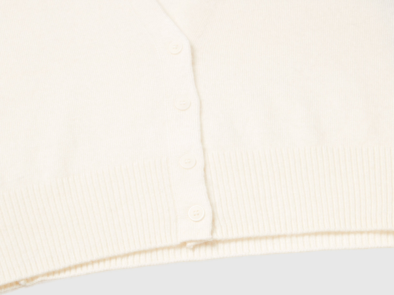 Cardigan in misto cashmere da donna bianco panna 3 | Benetton Outlet